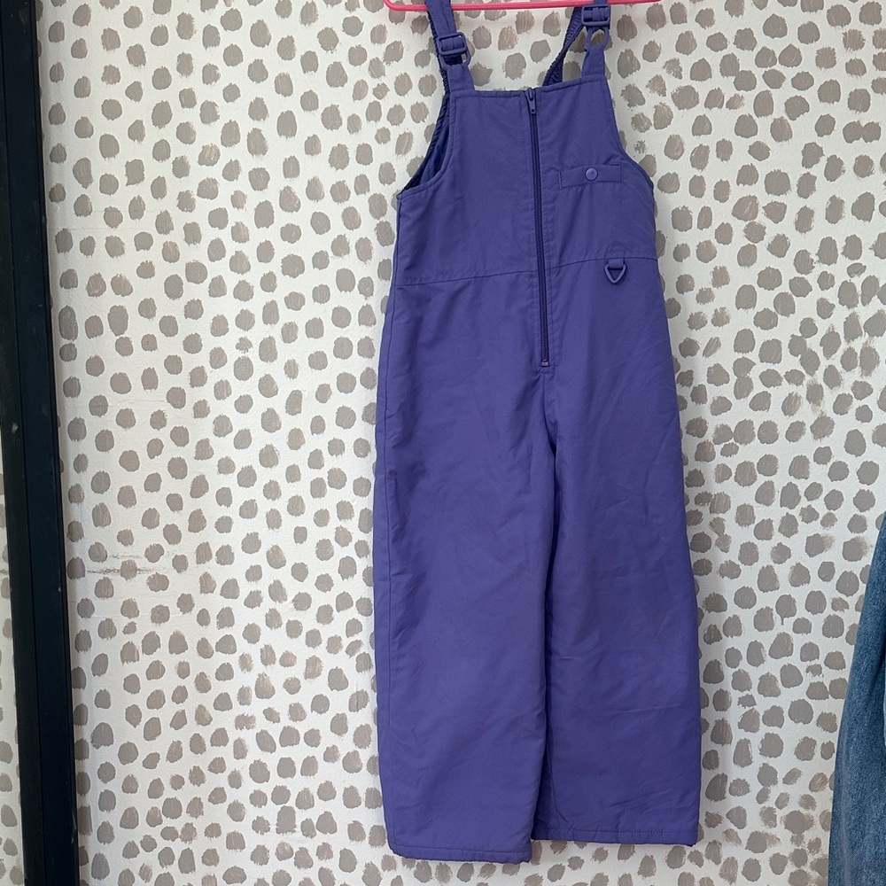 Purple Kids One Piece Snow Bib